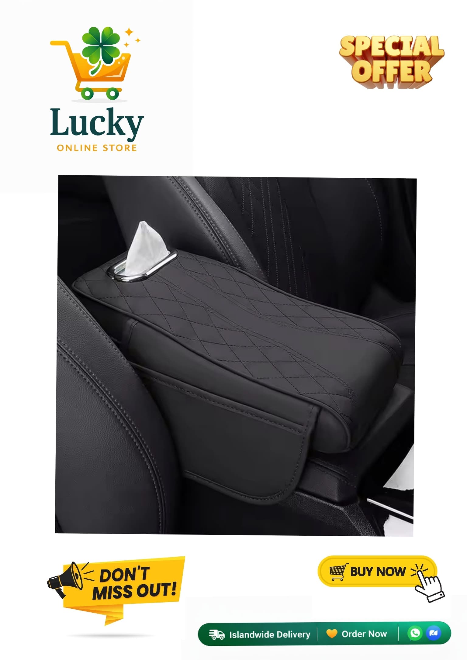 Pillow Arm Rest Cushion Multi-function Storage Car Accessories